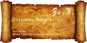 Zsivanov Margit névjegykártya